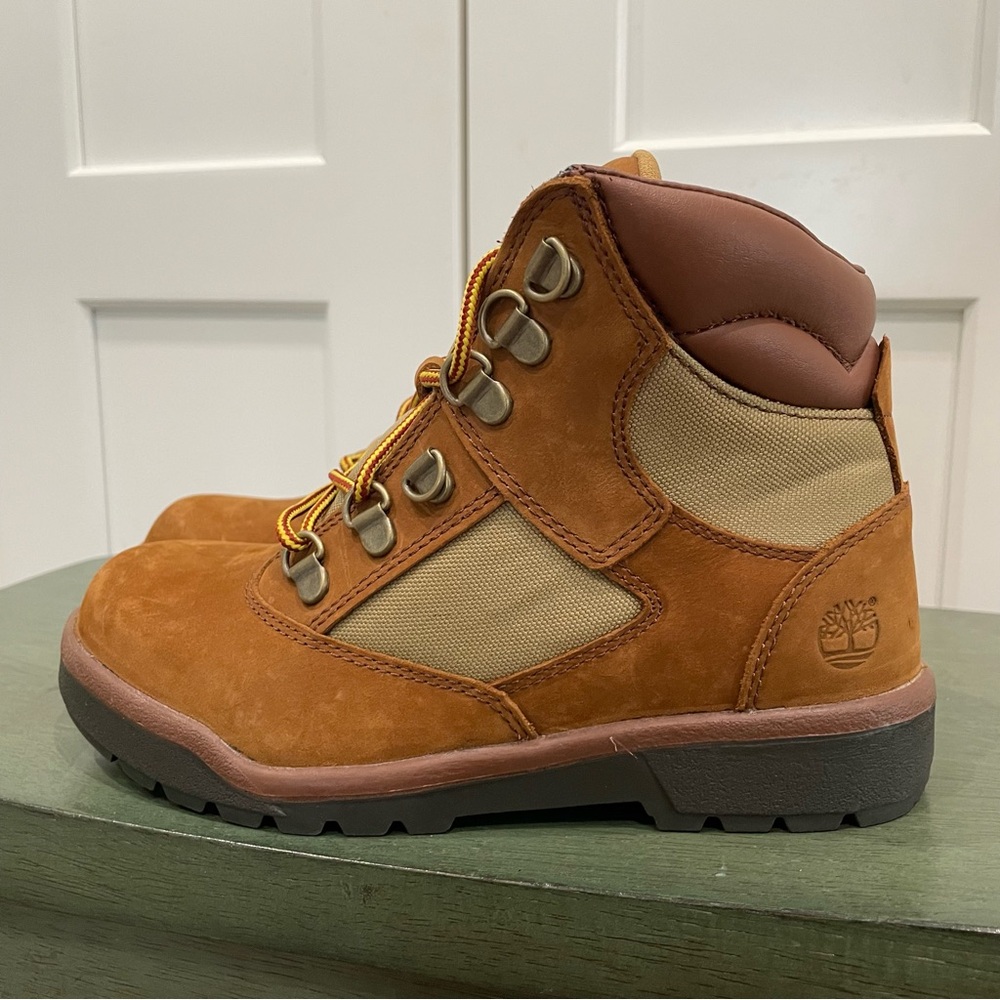 New Timberland 6 Inch Field Boot Youth 'Medium Brown' Size 2.5Y TB044796 210